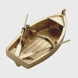 BRASS ROW BOAT TEALIGHT HOLDER