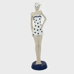 ELEGANT BEACH LADY SPOTY SWIMSUIT