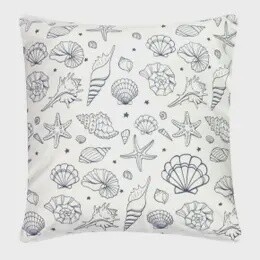 SEASHELLS CUSHION WHITE 40X40CM