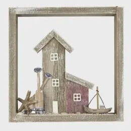 WOOD FRAMED HOUSES COASTAL 22CM