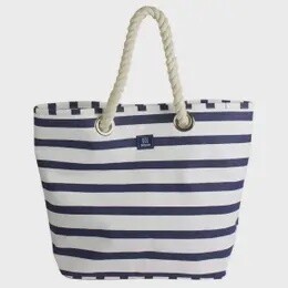 BRETON STRIPED CANVAS BEACH BAG