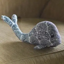 PATCHWORK INDIGO WHALE