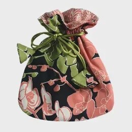 DRAWSTRING BAG ORCHID BLACK CORAL