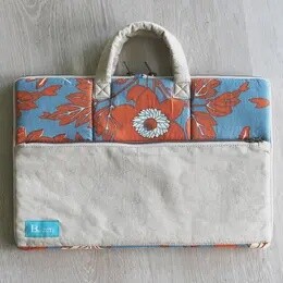 LINEN LAPTOP CASE 15INCH BLUE SPICE