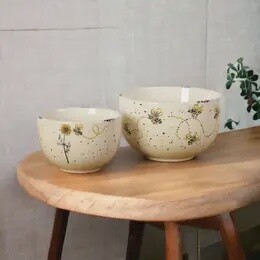 BEE  CERAMIC BOWLS SET OF 2