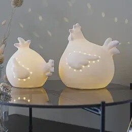 CHICKENS LED SET OF 2 MADE IN GERMANY