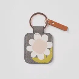 FLOWER PRINTED TAB KEYRING