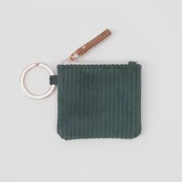 GREEN CORD MINI PURSE KEYCHAIN