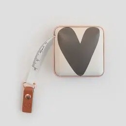 CHARCOAL HEART TAPE MEASURE