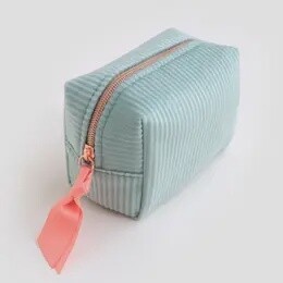 PALE BLUE CORD COSMETIC BAG