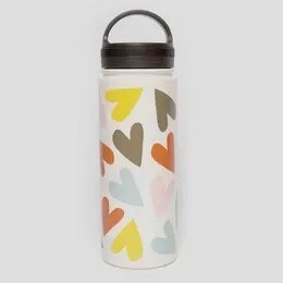 WATER BOTTLE WITH HEARTS 17OZ