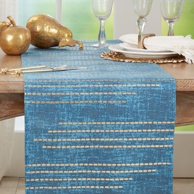 FOIL PRINT DASH RUNNER COTTON 16X72