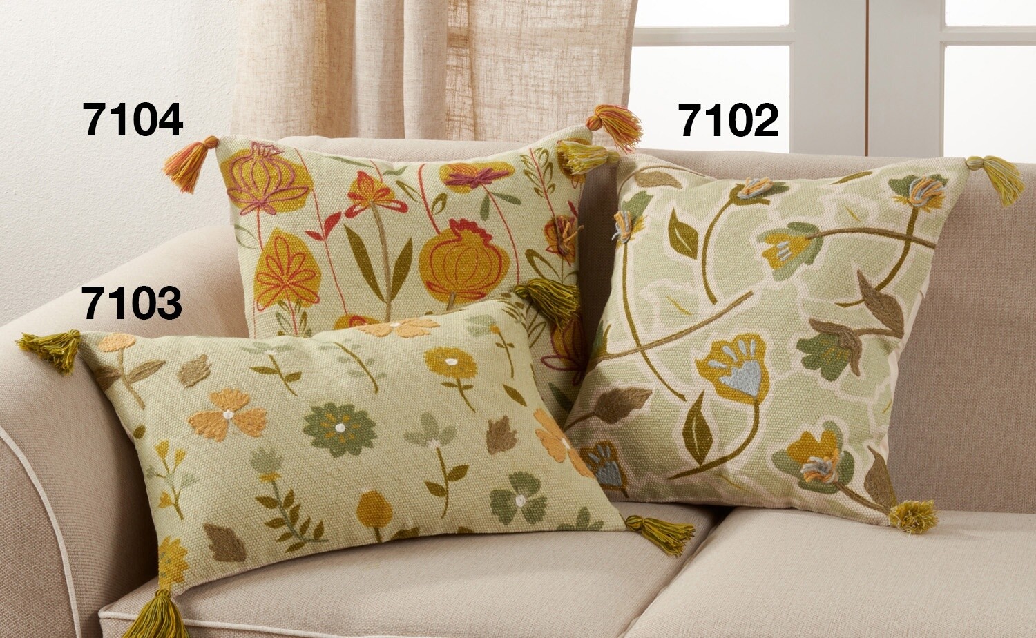 FLORAL PILLOW COVER 7102