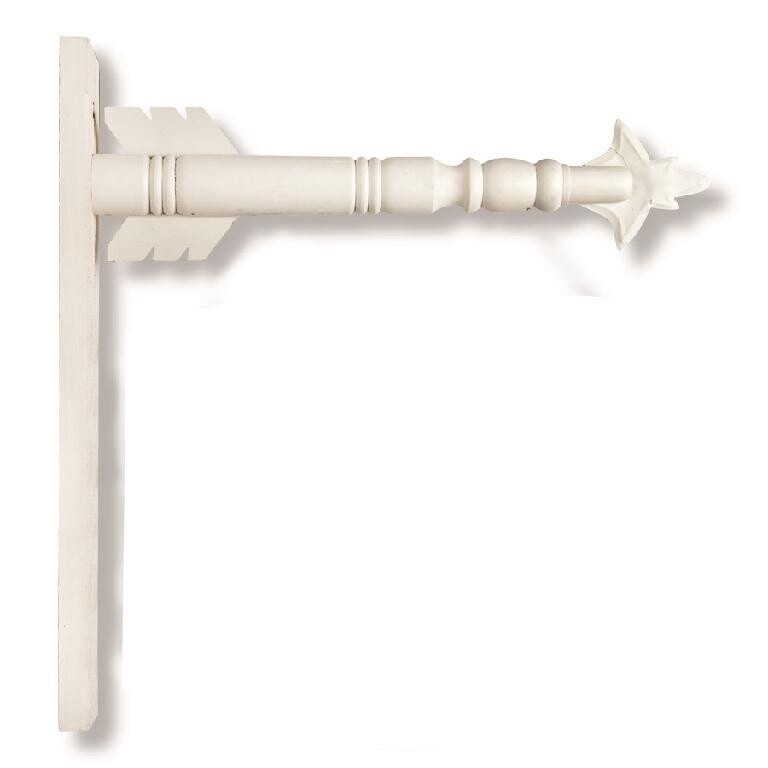 7.5 INCH WHITE ARROW HOLDER