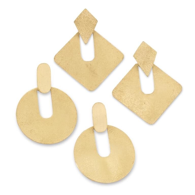 ROUND GOLD EARRINGS POST