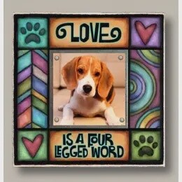 LOVE IS 4 LEGGED WORD FRAME