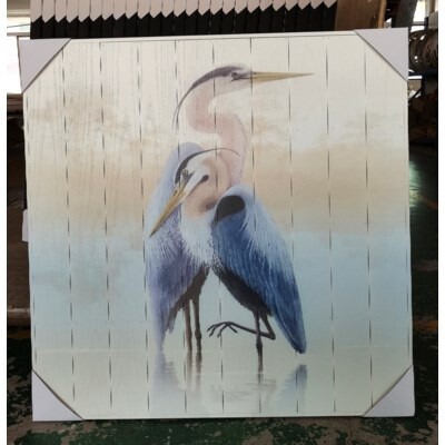 MISTY PLUMAGE ON WOOD 36X36