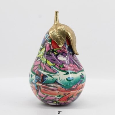 8" COLORFUL PEAR DECOR