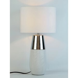 SELINA WHITE AND SILVER LAMP