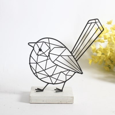 METAL BIRD TABLE DECOR