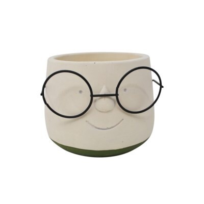 PLANT POT WITH GLASSES