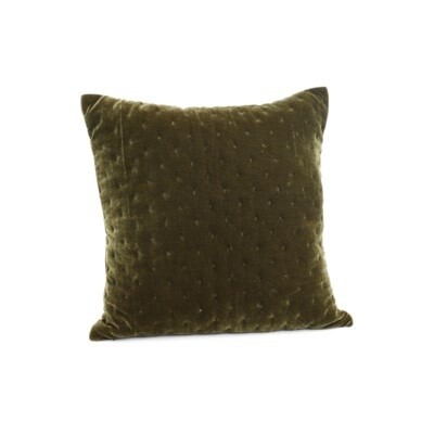 VELVET GREEN CUSHION 18X18