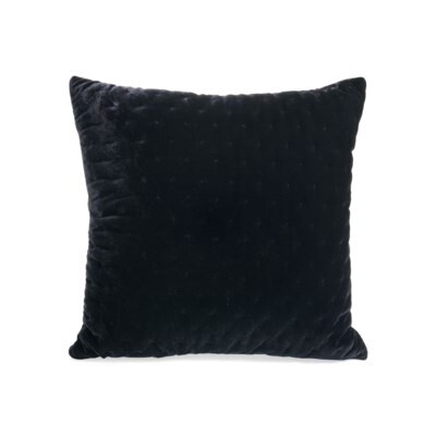 VELVET BLACK CUSHION 18X18