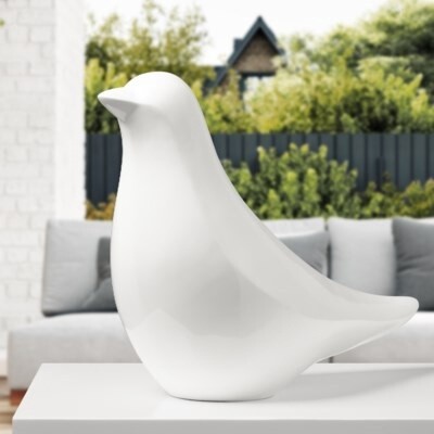 PORCELAIN BIRD DECOR 22" HIGH