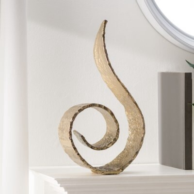GOLD FLAME SCULPTURE 17"