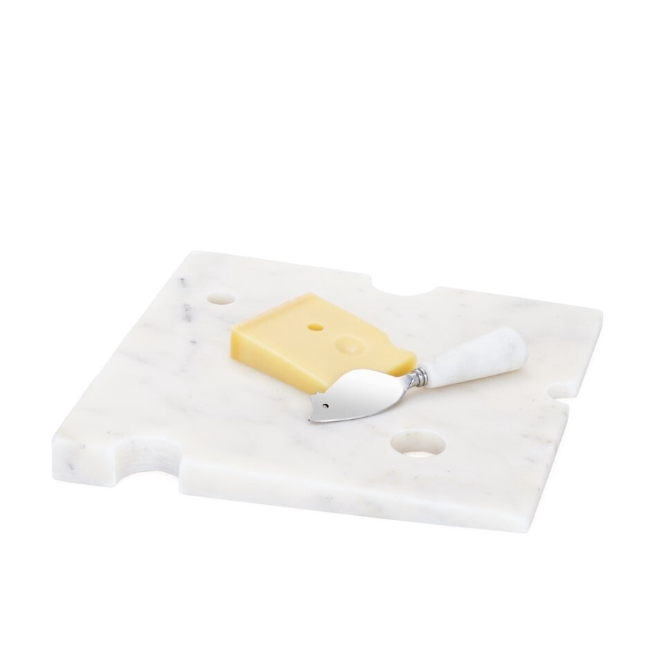 MARBLE CHEESE BOARD WITH MOUSE KNIFE