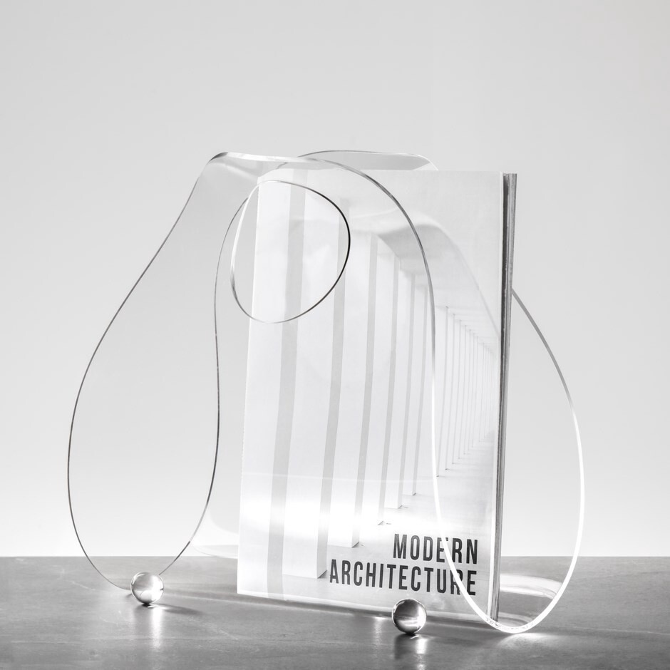ACRYLIC CLEAR MAGAZINE RACK