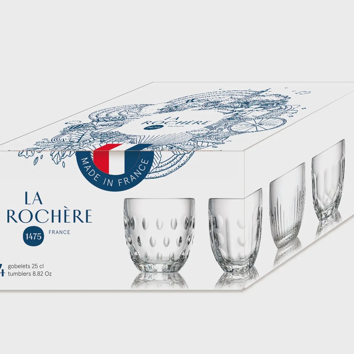 LA ROCHE WHISKY GLASS ASST