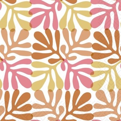 CORAL PATTERN PINK NAAPKINS