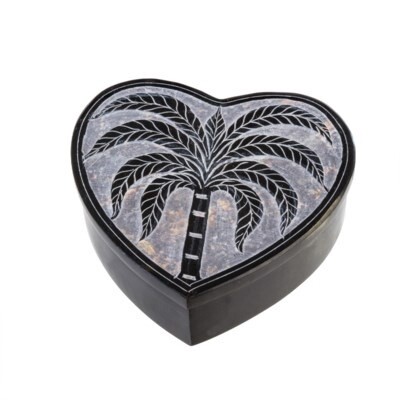 PALMA HEART BOX SOAPSTONE