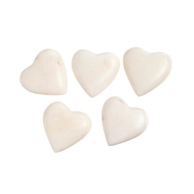 MARBLE MINI HEARTS WHITE