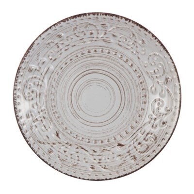 RUSTIC FLARE SIDE PLATE CREAM 8"