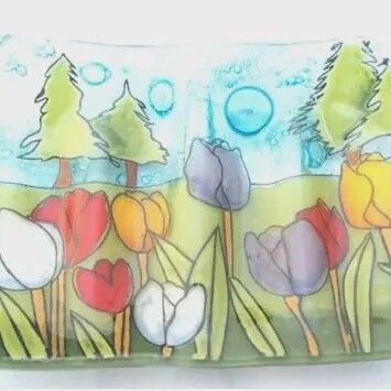 TULIP FIELDS SOAP DISH