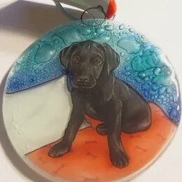 BLACK LAB ORNAMENT/SUN CATCHER