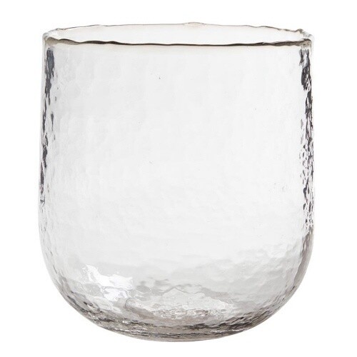 GLASS ICE BUCKET PEBBLED