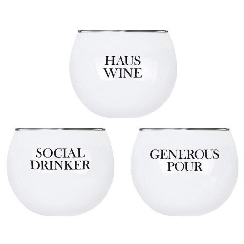 ROLYPOLY WINE GLASS WHITE