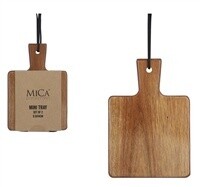 SET/2 MINI SQ CUTTING BOARDS ACACIA WOOD