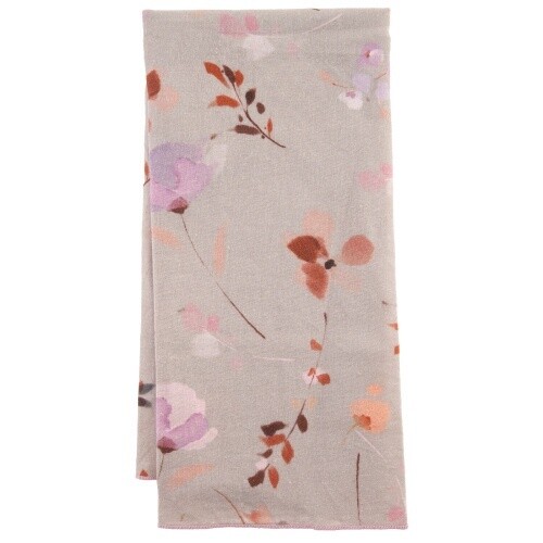 LINEN BLEND GREY/LILAC FLORAL
