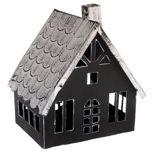 BLACK METAL HOUSE SCALLOPED ROOF