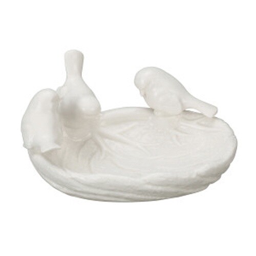 CERAMIC LEAF DISH/BIRD