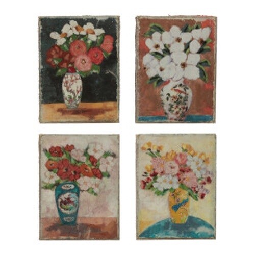 CANVAS FLOWERS IN VASE