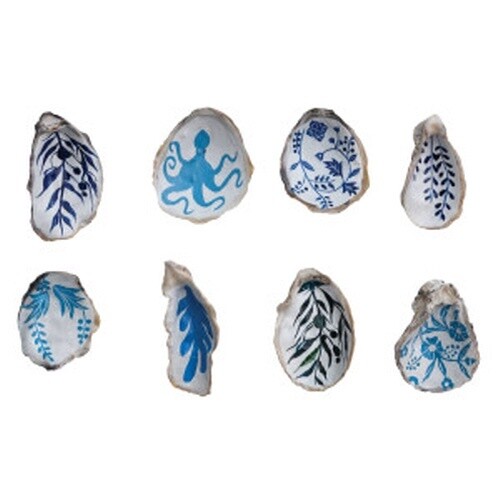 HAND PAINTED OYSTER SHELLS ASST