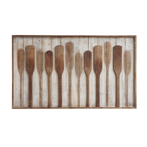 RAISED PADDLES WOOD WALL ART 47.25X28