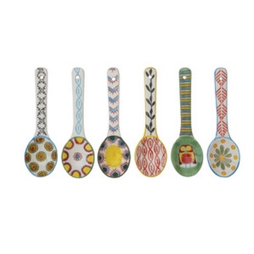 CERAMIC HAND PAINTED SPOON ASST