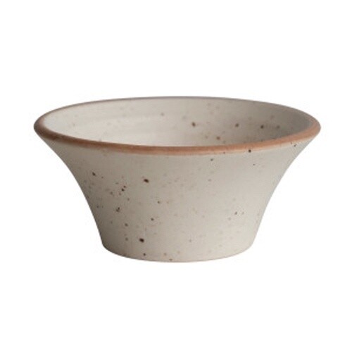 ROUND SPECKLED CREAM BOWL 4.5X2"