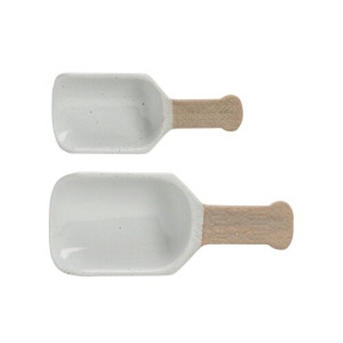 SET2 WHITE PORCELAIN SCOOPS